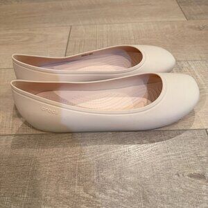 Womens Crocs Ballet Flats W11 Slip-On Casual Shoes PINK NWOT